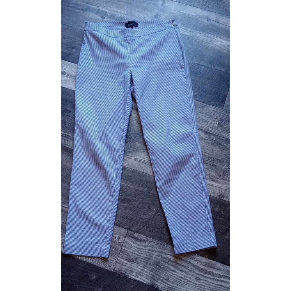 Talbots Women's 8 Chathum  Blue & White Striped Coastal Core Pants